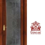 GUNTIER 0513 Solid Wood Full Panel Glass Door