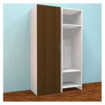 Elenza Wardrobe Single Door White BWP Plywood HR107S