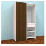 Elenza Wardrobe Single Door White BWR Plywood HR110ID